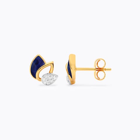 Blooming Blue Diamond Stud Earrings Blooming Blue Diamond Stud Earrings
