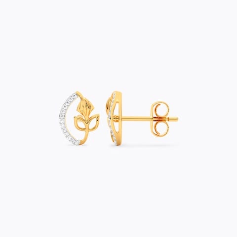 Blooming Petals Diamond Stud Earrings