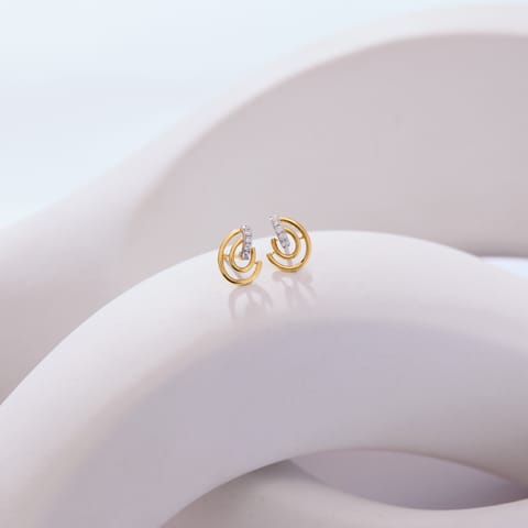 Aurora Loop Diamond Stud Earrings