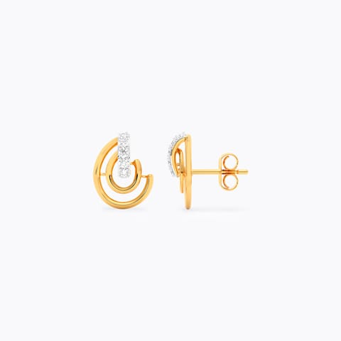 Aurora Loop Diamond Stud Earrings