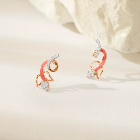 Tulip Twirl Diamond Stud Earrings Tulip Twirl Diamond Stud Earrings