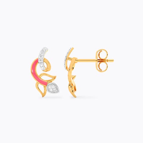 Tulip Twirl Diamond Stud Earrings Tulip Twirl Diamond Stud Earrings