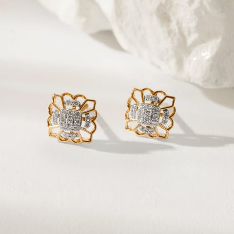 Solara Shine Diamond Stud Earrings Solara Shine Diamond Stud Earrings