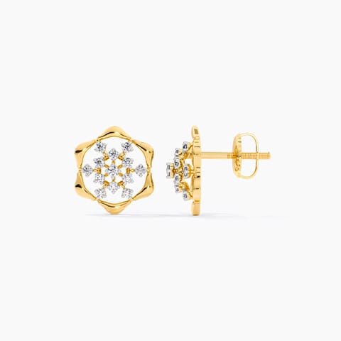 Flicker Fine Diamond Stud Earrings