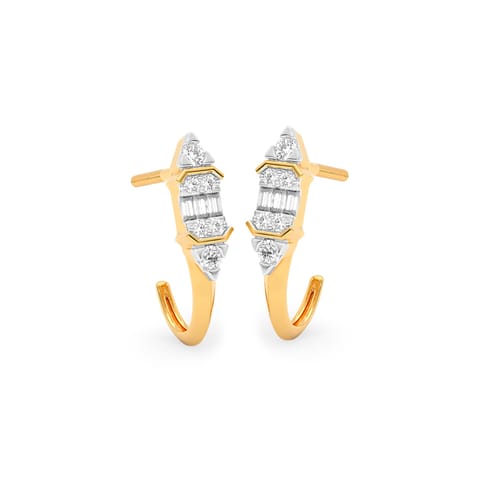 Baguette Beam Diamond Hoop Earrings Baguette Beam Diamond Hoop Earrings
