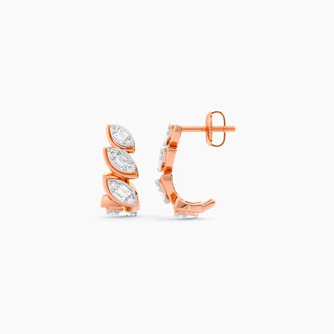 Classic Marquise Diamond Hoop Earrings