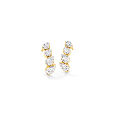 Pear Poise Diamond Hoop Earrings Pear Poise Diamond Hoop Earrings