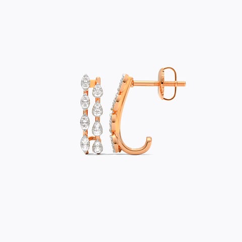 Lustrous Lines Diamond Hoop Earrings Lustrous Lines Diamond Hoop Earrings