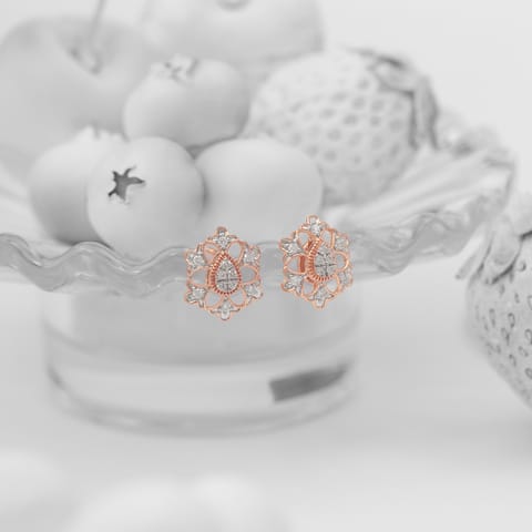 Bling Zirconia Diamond Stud Earrings