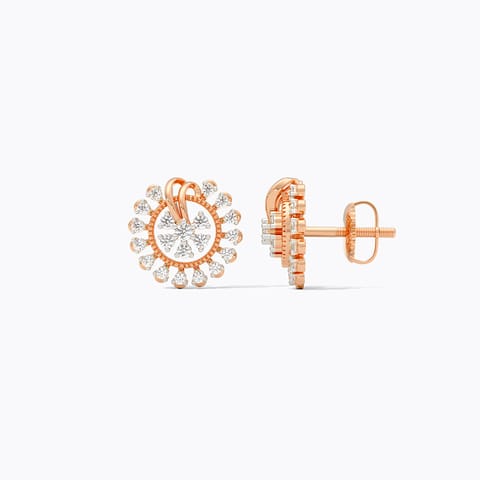 Galactic Spin Diamond Stud Earrings