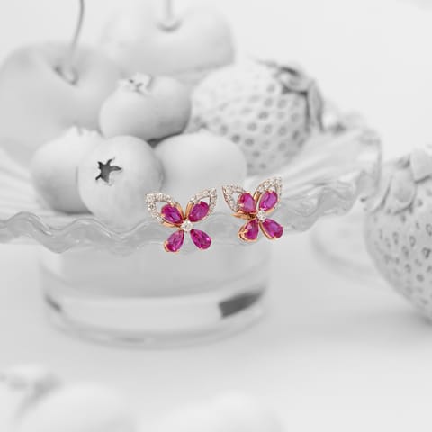 Azure Butterfly Gemstone Stud Earrings Azure Butterfly Gemstone Stud Earrings