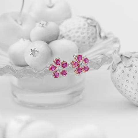 Blue Bloom Gemstone Stud Earrings Blue Bloom Gemstone Stud Earrings