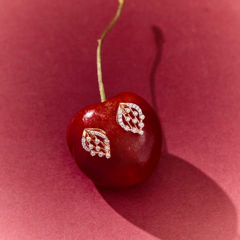 Treble Diamond Stud Earrings