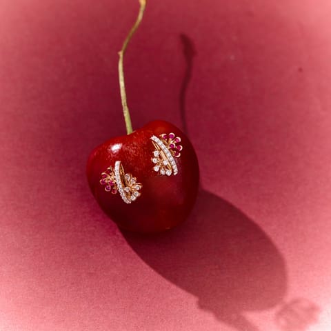 Berry Bling Gemstone Stud Earrings