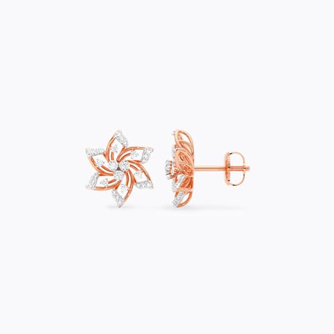 Swirling Bloom Diamond Stud Earrings Swirling Bloom Diamond Stud Earrings