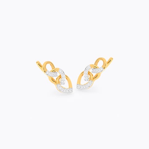 Pear Yoke Diamond Ear Cuffs