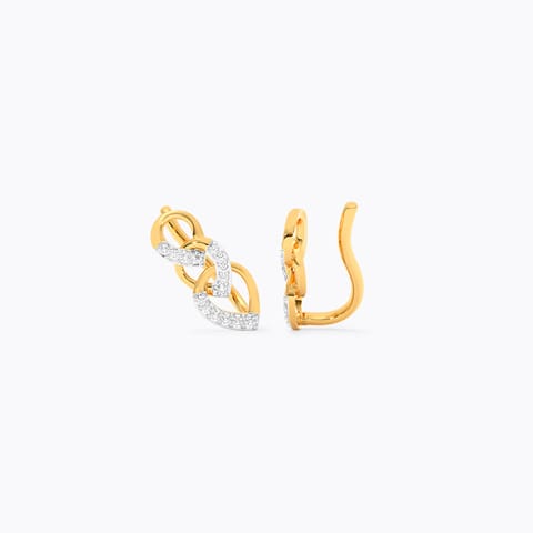 Pear Yoke Diamond Ear Cuffs