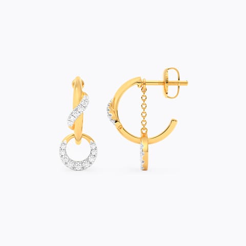 Twisty Orb Diamond Hoop Earrings Twisty Orb Diamond Hoop Earrings