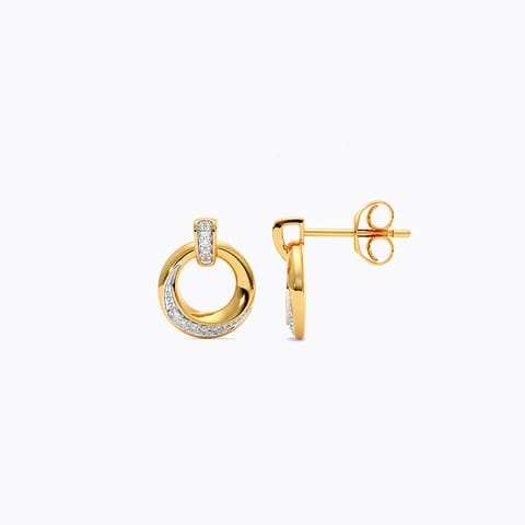 Tiny Halo 9KT Diamond Stud Earrings