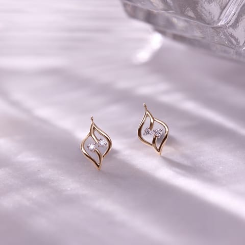Sleek Split 9KT Diamond Stud Earrings Sleek Split 9KT Diamond Stud Earrings