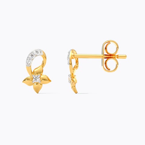 Iris 9KT Diamond Stud Earrings