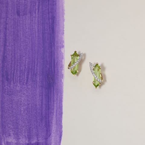 Celadon Orbit Gemstone Stud Earrings Celadon Orbit Gemstone Stud Earrings