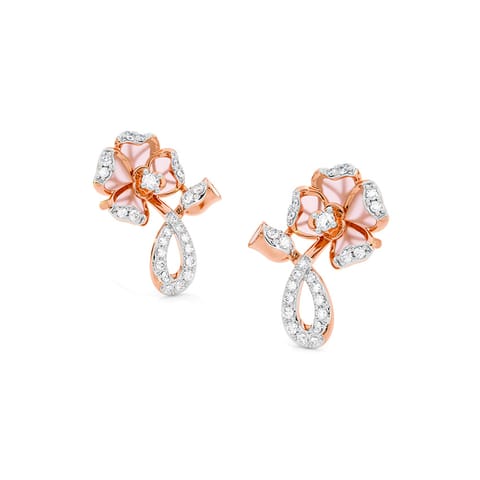 Blooming Aurora Diamond Stud Earrings