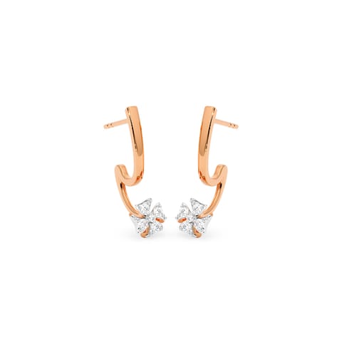 Butterfly Beam Diamond Hoop Earrings Butterfly Beam Diamond Hoop Earrings