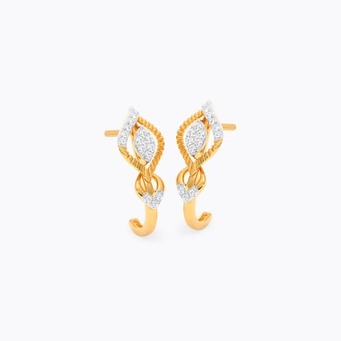 Elegant Dazzle iamond Hoop Earrings