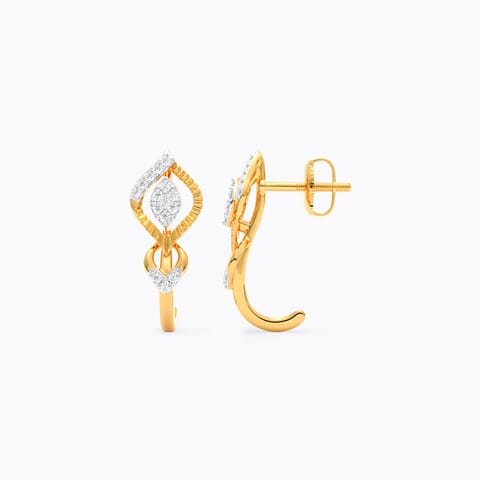 Elegant Dazzle iamond Hoop Earrings