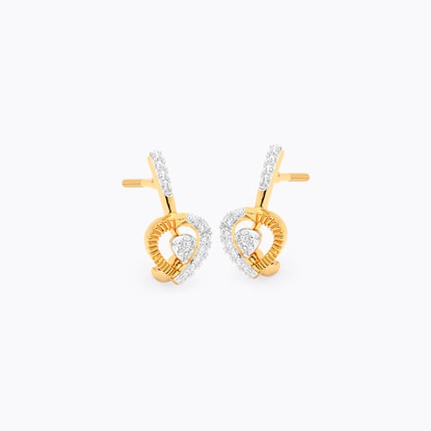 Starlit Cascade Diamond Hoop Earrings