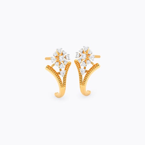 Glittery Rhythm Diamond Hoop Earrings Glittery Rhythm Diamond Hoop Earrings