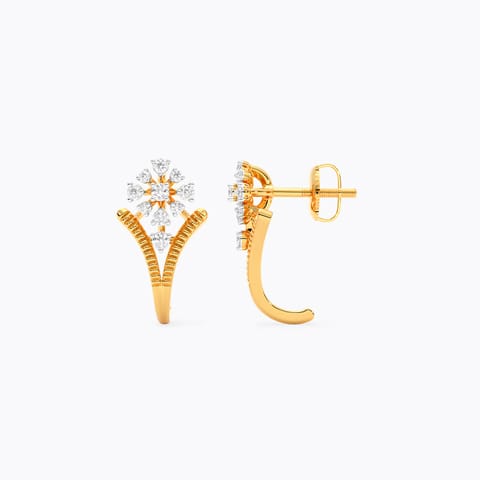 Glittery Rhythm Diamond Hoop Earrings Glittery Rhythm Diamond Hoop Earrings