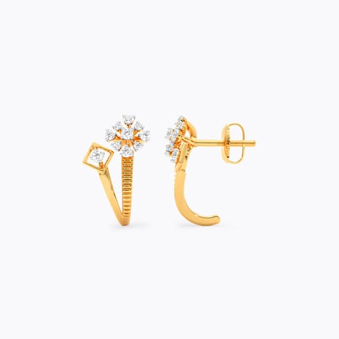 Twinkling Beam Diamond Hoop Earrings Twinkling Beam Diamond Hoop Earrings