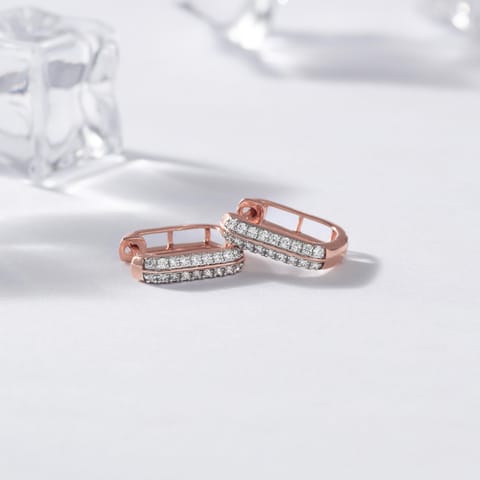 Sleek Flicker Diamond Hoop Earrings Sleek Flicker Diamond Hoop Earrings