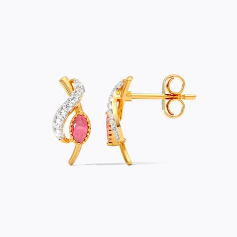 Tourmaline Gemstone Stud Earrings Tourmaline Gemstone Stud Earrings