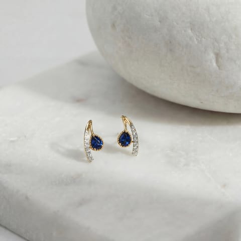 Glacial Blue Gemstone Stud Earrings Glacial Blue Gemstone Stud Earrings