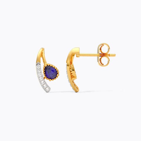 Glacial Blue Gemstone Stud Earrings Glacial Blue Gemstone Stud Earrings