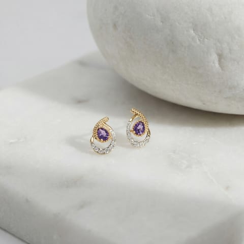 Lilac Spark Gemstone Stud Earrings Lilac Spark Gemstone Stud Earrings