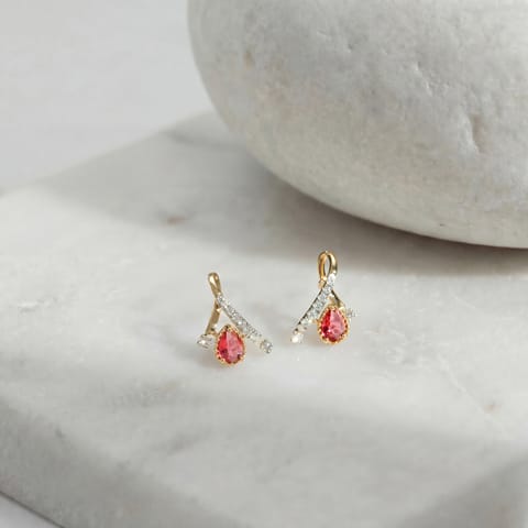 Tourmaline Swirl Gemstone Stud Earrings