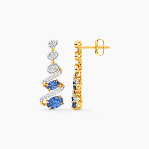 Sapphire Stream Gemstone Drop Earrings