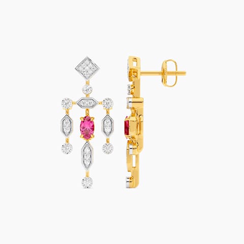 Regal Tassel Gemstone Drop Earrings