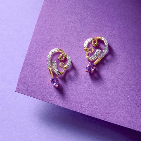 Violet Twirl Gemstone Stud Earrings Violet Twirl Gemstone Stud Earrings