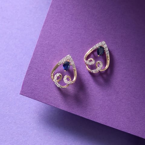 Marina Swirl Gemstone Stud Earrings Marina Swirl Gemstone Stud Earrings