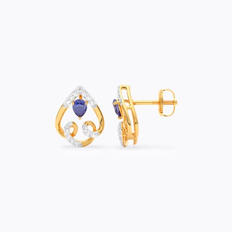 Marina Swirl Gemstone Stud Earrings Marina Swirl Gemstone Stud Earrings