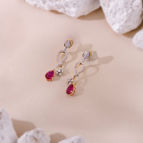 Pink Serenade Gemstone Drop Earrings