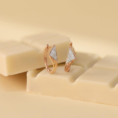 Cluster Spark Diamond Hoop Earrings