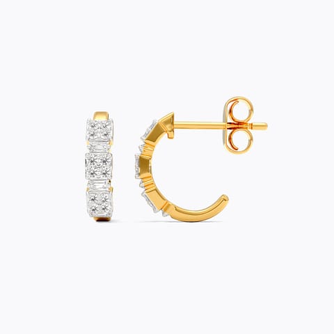 Serene Classic Diamond Hoop Earrings