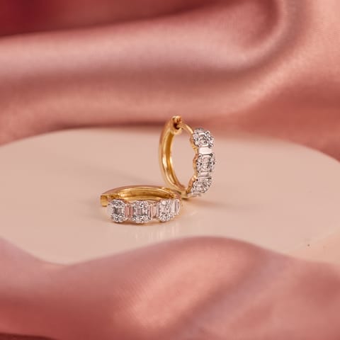 Luxe Orbit Diamond Hoop Earrings