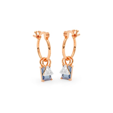 Tanzanite Detachable Gemstone Hoop Earrings